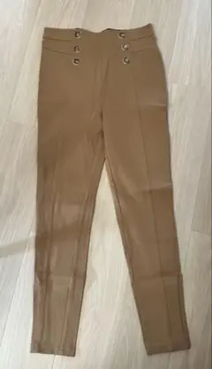 ZARA ベージュ ハイウエスト　ストレッチスキニーパンツ　美品