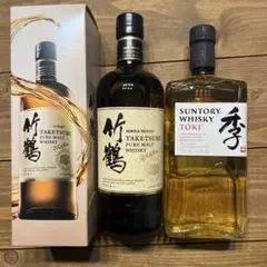 ニッカ 竹鶴 ピュアモルト SUNTORY TOKI 季 新品未開封2本セット