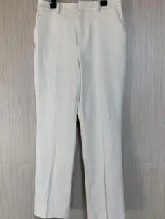 ユニクロ UNIQLO　クリーム色 スリム フィット パンツ　リネン　美品