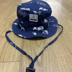【美品✨】アカチャンホンポ 動物柄 ネイビー バケットハット 50cm