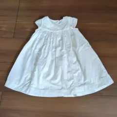 ホワイト ノースリーブワンピース
