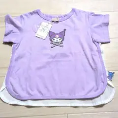 新品未使用☆petit main 90cm サンリオモチーフTシャツ　クロミ