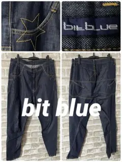 bit blue メンズXL 3 サルエルパンツ　ビットブルー　星　スター柄