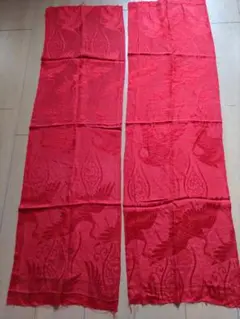 赤い鶴模様 2枚セット