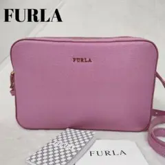FURLA/フルラ リリーXLサイズ ピンク レザーショルダーバッグカメラバッグ