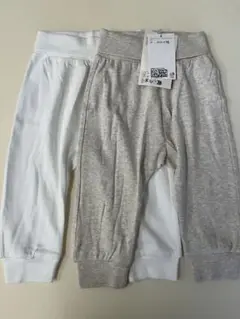 [新品未使用]H&M ベビー用スパッツ 2枚セット ホワイト・グレー