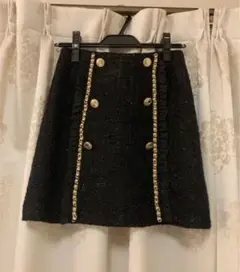 ツイード台形スカート