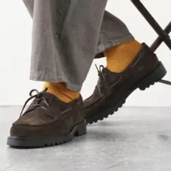 LA BOUCLE ラブークル スウェード デッキシューズ ブラウン