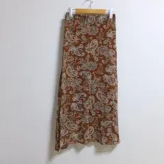 新品　Frame　ブラウン　ペイズリー柄　スカート　9-61