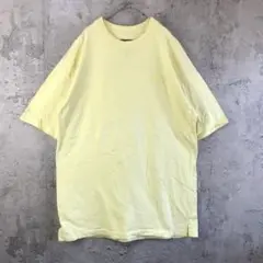 az624古着　Tシャツ　ワンポイント　黄　90s Y2K