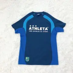 美品　キッズ　アスレタ　半袖Tシャツ　スポーツウェア　サッカー　ネイビー　160