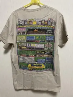 USA企業プリント　バックプリント　メンズ　半袖Tシャツ Hanes Mサイズ