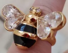 ⭐未使用級⭐kate spade　蜂デザイン ゴールドトーン リング　ジルコニア