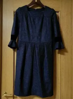 オースチンリード ネイビー フレアスリーブ ワンピース　美品