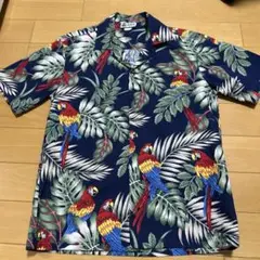 90s ALOHA REPUBLIC アロハシャツ 開襟シャツ インコ柄 総柄