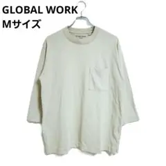 GLOBAL WORK 七分袖 Tシャツ ベージュ M シンプル 春秋 インナー
