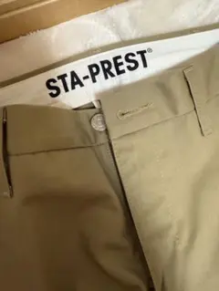 STA-PREST ベージュ スリムフィットパンツ