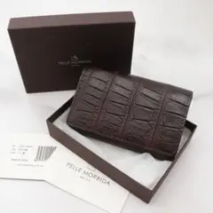 新品 未使用品✨ ペッレモルビダ　名刺入れ　クロコ型押し　リアルレザー pmo-crs011_c3a.jpg