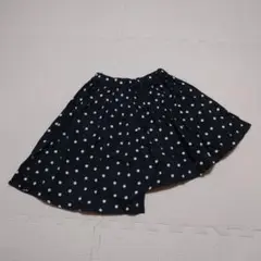 【美品】melt 黒ドット柄スカート 110