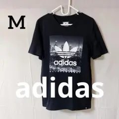 adidas プリントTシャツ M ブラック
