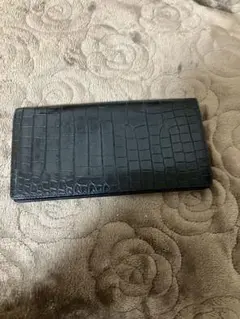 クロコダイル　長財布　ブラック