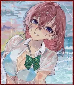 手描きイラスト アナログイラスト 色紙 原画
