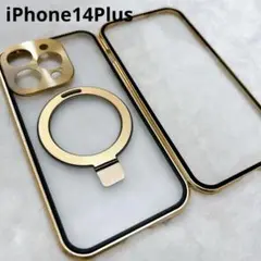 訳あり大特価❗️iPhone14plus ケース　ゴールド　MagSafe スマホ