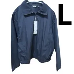 【新品タグ付き】 UNIQLO U コットンブレンドハーフジップブラウス L