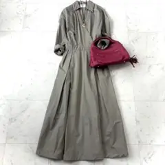 未使用タグ付き プルミエアロンディスモン タイプライターカシュクールワンピース