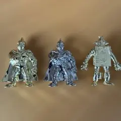 ダイキャストキンケシ11 ソルジャー金銀、ステカセ金　3体セット