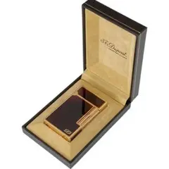 S.T.DUPONT ライン2 ガスブラウン × ゴールドカラー ケース付き