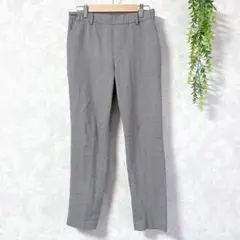 【ユニクロ】テーパードパンツ M 千鳥格子 グレンチェック グレー ストレッチ