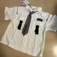【新品】ピンクハント 半袖シャツ ネクタイ付き オフショル