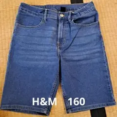H&M デニムハーフパンツ 160　12-13y