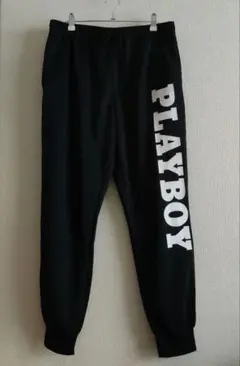 プレイボーイスウェットパンツ　ブラック　LLサイズ