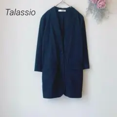 薄手 七分袖 ジャケット（Ｍ）Talassioブレザー ブラック