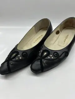 LANCEL ブラック フラットパンプス 24.5cm