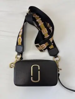 MARC JACOBS スナップショット ブラックマルチ ショルダーバッグ