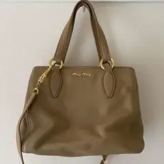 miumiu ハンドバッグ ショルダーバッグ ベージュ