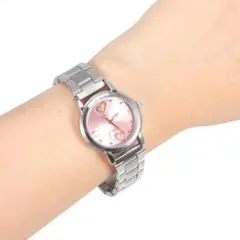 ハート×ピンクが可愛い♥️腕時計 プレゼント 超薄型 オフィス オケージョン