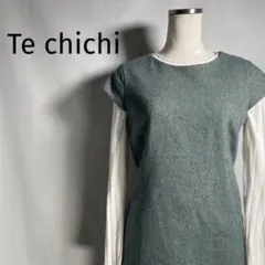 日本製 オールド 美品 Te chichi シルクワンピース ウール キャン