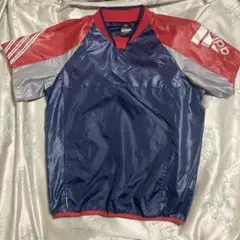 adidas ピステ 半袖ジャケット S ネイビー/レッド
