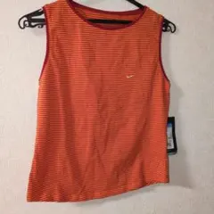 Nike DRI-FIT オレンジ ストライプ タンクトップ M