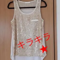 【キラキラ】★ゴールドタンクトップ