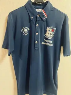 FILA GOLF ポロシャツ TBGGM600 ネイビー　メンズL