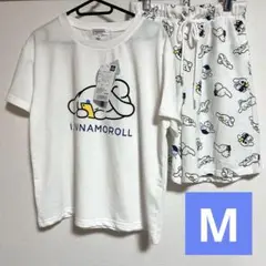 アイシナ シナモン ドンキ ルームウェア Tシャツ ショーパン 白×白 M