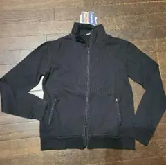 Denime ブラック ダブルジップ カットソー　M