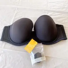 大きいサイズブラストラップレス ブラジャー　黒90B
