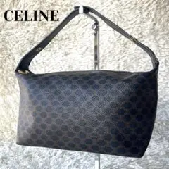 【希少】CELINE セリーヌ 黒マカダム ハンドバック アクセサリーポーチ