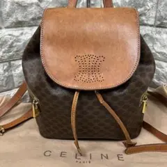 CELINE リュック バッグパック マカダム トリオンフ パンチング 2WAY